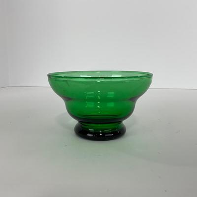 -52- GLASSWARE | Anchor Hocking Waterford Waffle | Green Depression Relish & Inserts Set