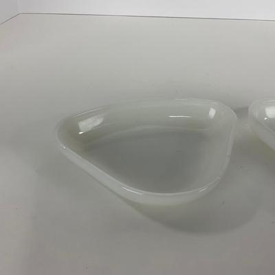 -52- GLASSWARE | Anchor Hocking Waterford Waffle | Green Depression Relish & Inserts Set