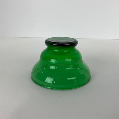 -52- GLASSWARE | Anchor Hocking Waterford Waffle | Green Depression Relish & Inserts Set