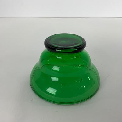 -52- GLASSWARE | Anchor Hocking Waterford Waffle | Green Depression Relish & Inserts Set