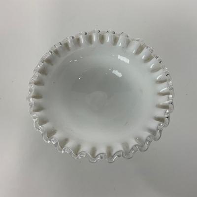 -53- GLASSWARE | Fenton Vintage SilverCrest Compote