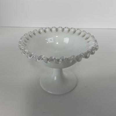 -53- GLASSWARE | Fenton Vintage SilverCrest Compote