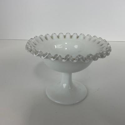 -53- GLASSWARE | Fenton Vintage SilverCrest Compote