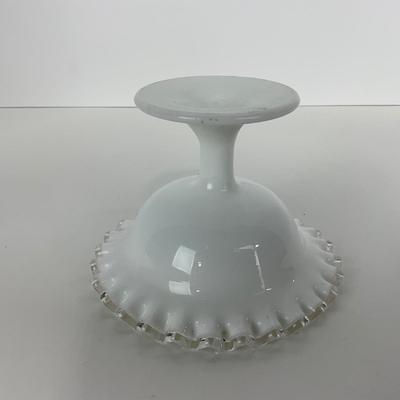 -53- GLASSWARE | Fenton Vintage SilverCrest Compote