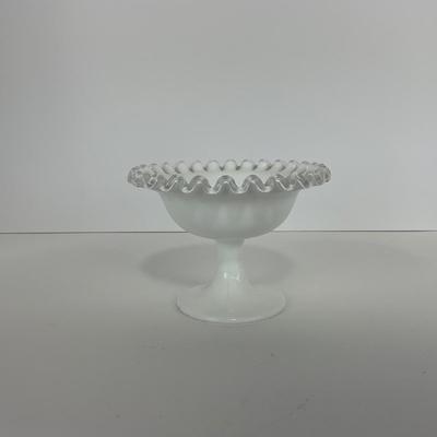 -53- GLASSWARE | Fenton Vintage SilverCrest Compote