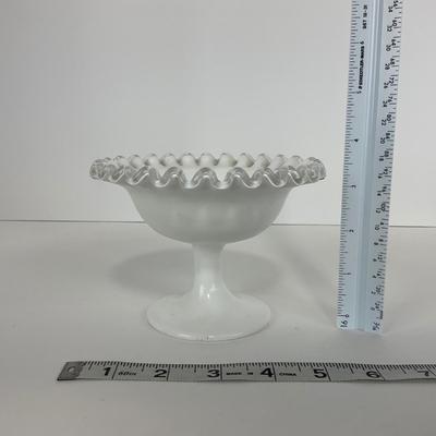 -53- GLASSWARE | Fenton Vintage SilverCrest Compote