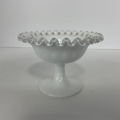 -53- GLASSWARE | Fenton Vintage SilverCrest Compote