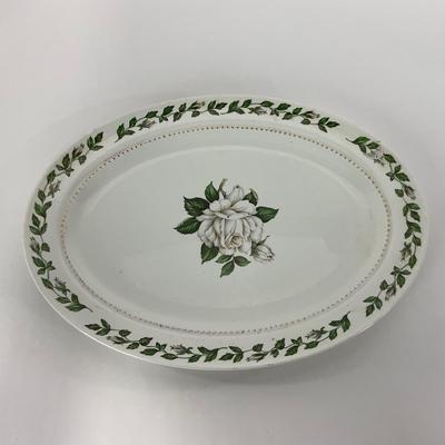 -54- DISHES | Superior Hall Quality Dinnerware Cameo Rose | Sugar, Creamer, Gravy, & Platters
