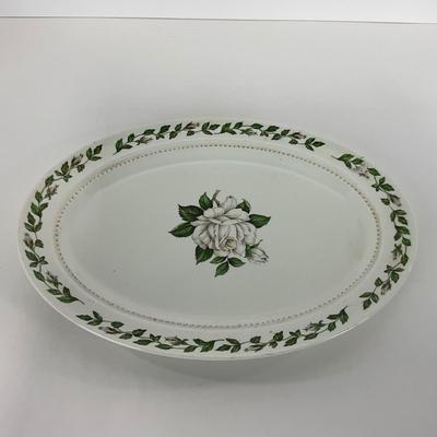 -54- DISHES | Superior Hall Quality Dinnerware Cameo Rose | Sugar, Creamer, Gravy, & Platters