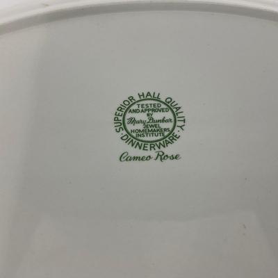 -54- DISHES | Superior Hall Quality Dinnerware Cameo Rose | Sugar, Creamer, Gravy, & Platters