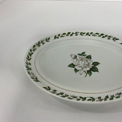 -54- DISHES | Superior Hall Quality Dinnerware Cameo Rose | Sugar, Creamer, Gravy, & Platters