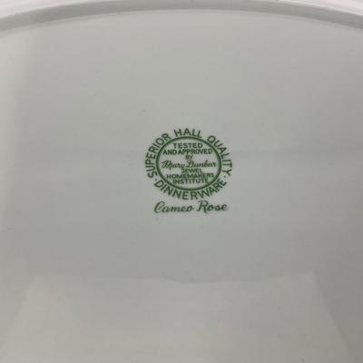 -54- DISHES | Superior Hall Quality Dinnerware Cameo Rose | Sugar, Creamer, Gravy, & Platters