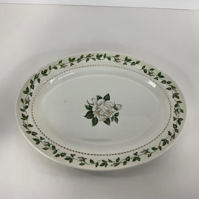-54- DISHES | Superior Hall Quality Dinnerware Cameo Rose | Sugar, Creamer, Gravy, & Platters