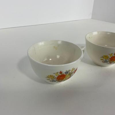 -55- GLASSWARE | Chinex Classic MacBeth Evans Bouquet | Tea Cups & Saucers