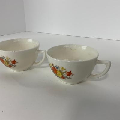 -55- GLASSWARE | Chinex Classic MacBeth Evans Bouquet | Tea Cups & Saucers
