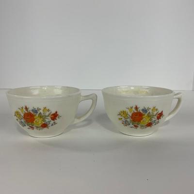 -55- GLASSWARE | Chinex Classic MacBeth Evans Bouquet | Tea Cups & Saucers