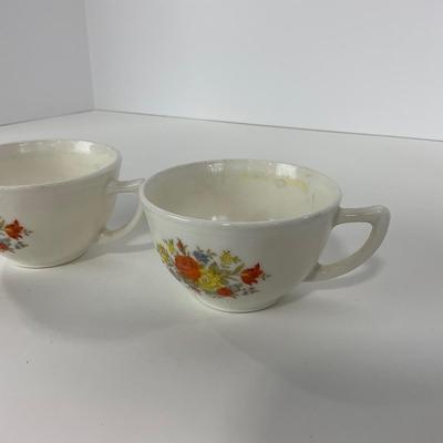 -55- GLASSWARE | Chinex Classic MacBeth Evans Bouquet | Tea Cups & Saucers