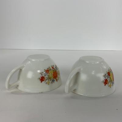 -55- GLASSWARE | Chinex Classic MacBeth Evans Bouquet | Tea Cups & Saucers