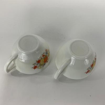-55- GLASSWARE | Chinex Classic MacBeth Evans Bouquet | Tea Cups & Saucers