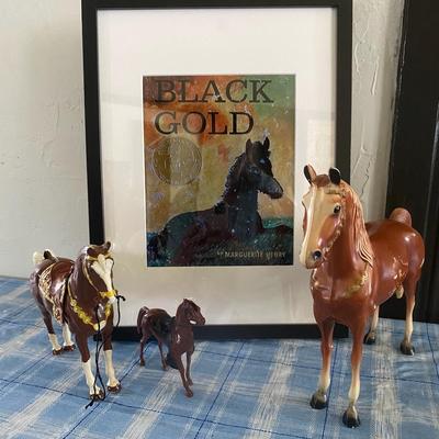 Vintage Horses and Framed Print