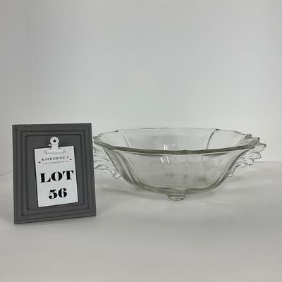 -56- GLASSWARE | Baroque Fostoria Glass Co. | Large Bowl