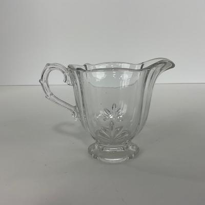 -57- GLASSWARE | Fostoria Glass Co.  Baroque | Creamer, Sugar, & Tray