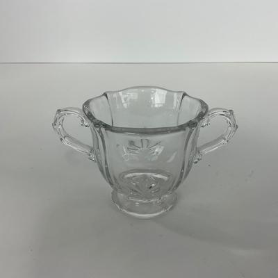 -57- GLASSWARE | Fostoria Glass Co.  Baroque | Creamer, Sugar, & Tray
