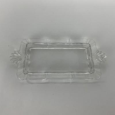 -57- GLASSWARE | Fostoria Glass Co.  Baroque | Creamer, Sugar, & Tray