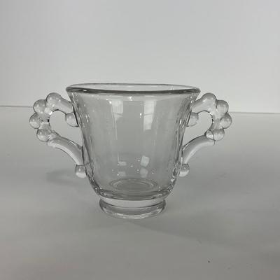 -58- GLASSWARE | Candlewick | Creamer, Sugar, & Tray