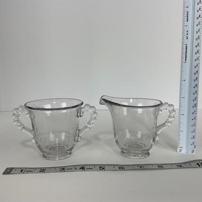 -59- GLASSWARE | Candlewick | Creamer, Sugar, & Tray