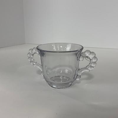 -60- GLASSWARE | Candlewick | Creamer, Sugar, & Tray