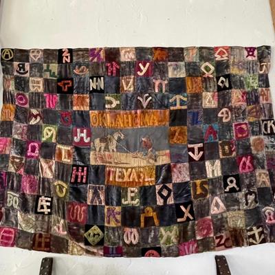 Very Cool Vintage Handmade Quilt wall Hanging