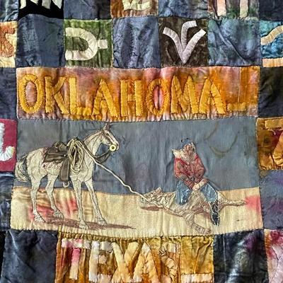 Very Cool Vintage Handmade Quilt wall Hanging