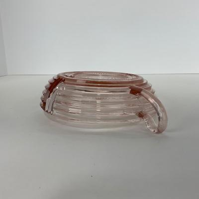 -64- GLASSWARE | Anchor Hocking Pink | Two Handled Relish Bowls