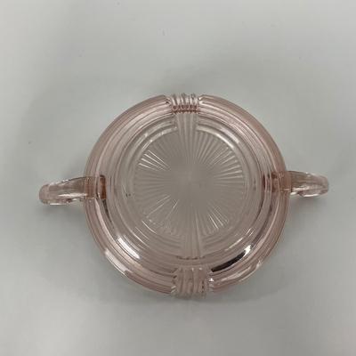 -64- GLASSWARE | Anchor Hocking Pink | Two Handled Relish Bowls