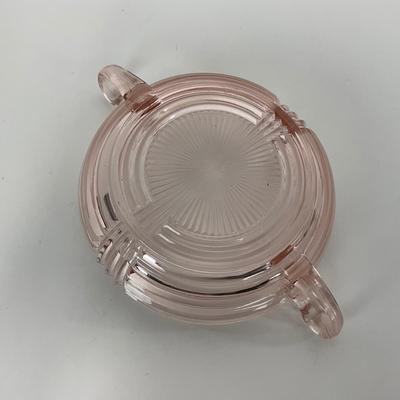 -64- GLASSWARE | Anchor Hocking Pink | Two Handled Relish Bowls