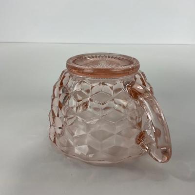 -65- GLASSWARE | Cubist Jeanette Glass Co. | Pink Sugar Dishes