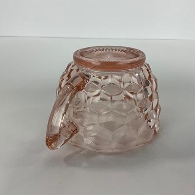 -65- GLASSWARE | Cubist Jeanette Glass Co. | Pink Sugar Dishes