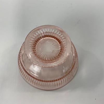 -66- GLASSWARE | Coronation Hocking Glass Co. | Pink Depression Plates & Sherbet