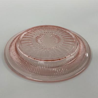 -66- GLASSWARE | Coronation Hocking Glass Co. | Pink Depression Plates & Sherbet