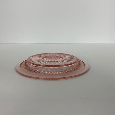 -66- GLASSWARE | Coronation Hocking Glass Co. | Pink Depression Plates & Sherbet