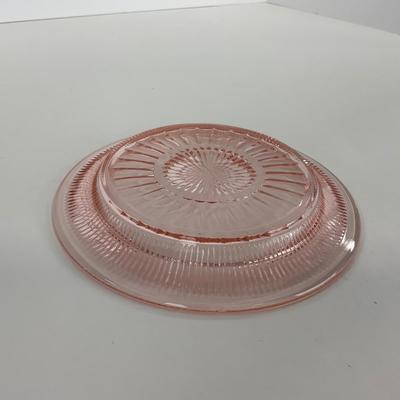 -66- GLASSWARE | Coronation Hocking Glass Co. | Pink Depression Plates & Sherbet