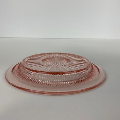 -66- GLASSWARE | Coronation Hocking Glass Co. | Pink Depression Plates & Sherbet