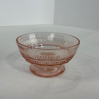-66- GLASSWARE | Coronation Hocking Glass Co. | Pink Depression Plates & Sherbet