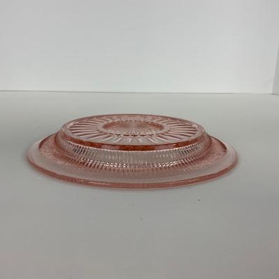 -66- GLASSWARE | Coronation Hocking Glass Co. | Pink Depression Plates & Sherbet