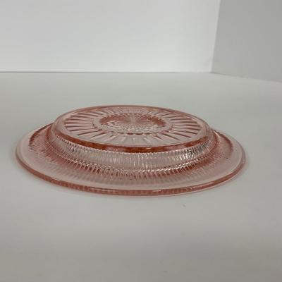 -66- GLASSWARE | Coronation Hocking Glass Co. | Pink Depression Plates & Sherbet