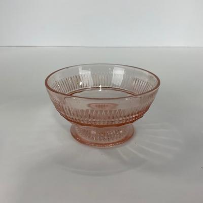 -66- GLASSWARE | Coronation Hocking Glass Co. | Pink Depression Plates & Sherbet