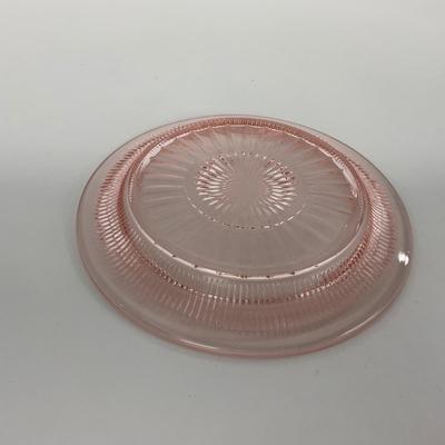 -66- GLASSWARE | Coronation Hocking Glass Co. | Pink Depression Plates & Sherbet