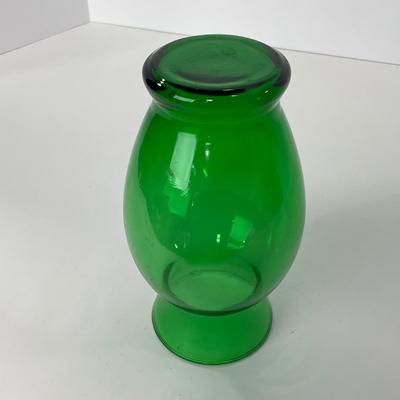 -70- GLASSWARE | Anchor Hocking Glass Co. | Forest Green Vases