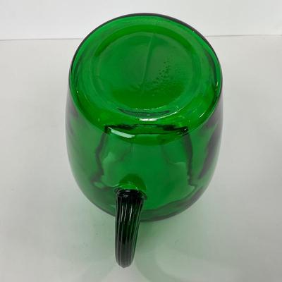 -71- GLASSWARE | Anchor Hocking Glass Co. | Forest Green Pitcher & Glass